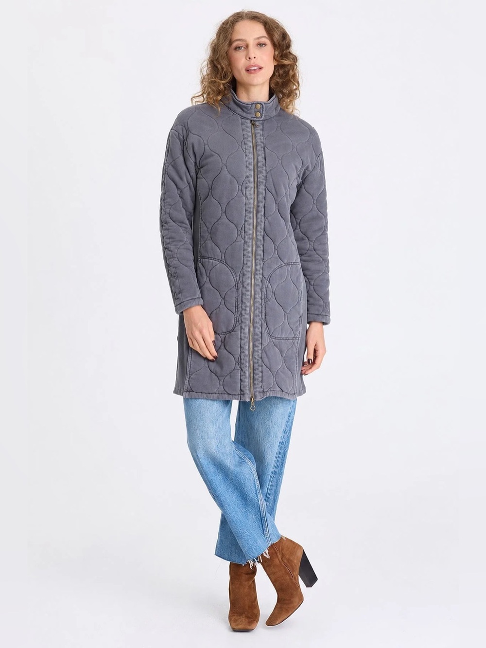 XCVI
MEMPHIS WAVE QUILTING LONG JACKET